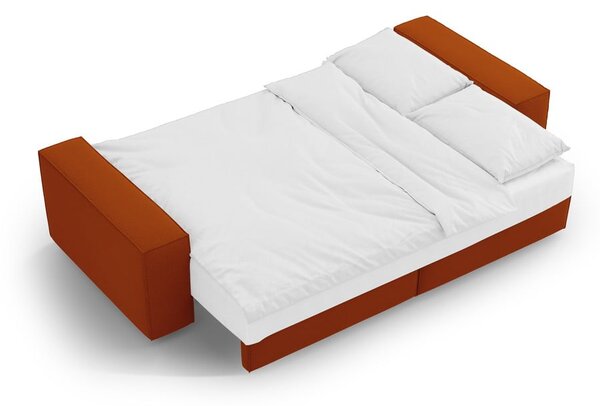 Rozkladacia pohovka v tehlovej farbe 247 cm Jodie – Micadoni Home