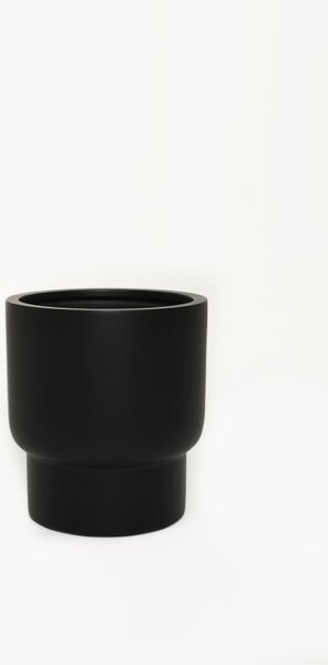 Kvetináč LIVELLO, sklolaminát, výška 41 cm, čierny