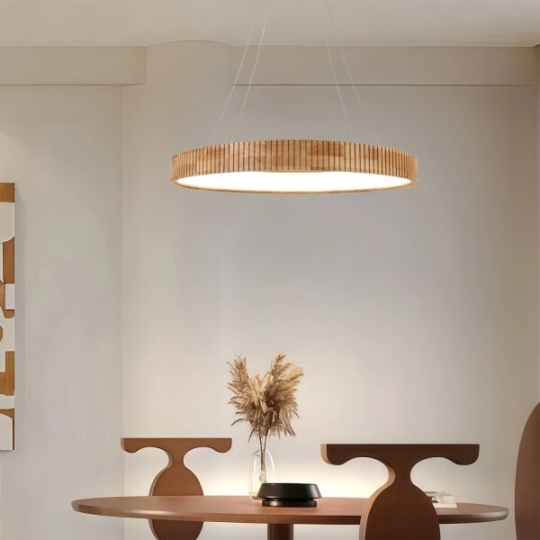 Brilagi - Závesný LED luster na lankách FALCON WOOD MODERN LED/60W/230V pr. 80 cm drevo
