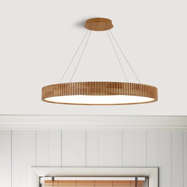 Brilagi - Závesný LED luster na lankách FALCON WOOD MODERN LED/60W/230V pr. 80 cm drevo