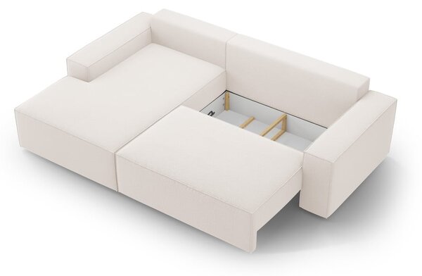 Béžová rozkladacia rohová pohovka (ľavý roh) Jodie – Micadoni Home