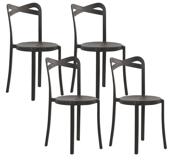 Set 4 ks. jedálenských stoličiek Carey (čierna). Vlastná spoľahlivá doprava až k Vám domov. 1035776