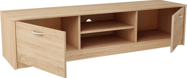 TV stolík REMUS - K028 Biela - dub sonoma