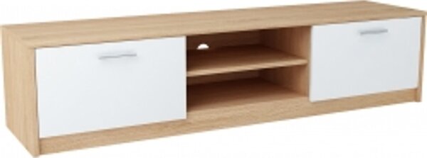 TV stolík REMUS - K028 Biela - dub sonoma
