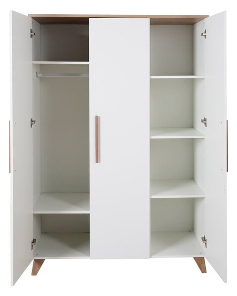 Biela detská šatníková skriňa 118x190 cm – Roba
