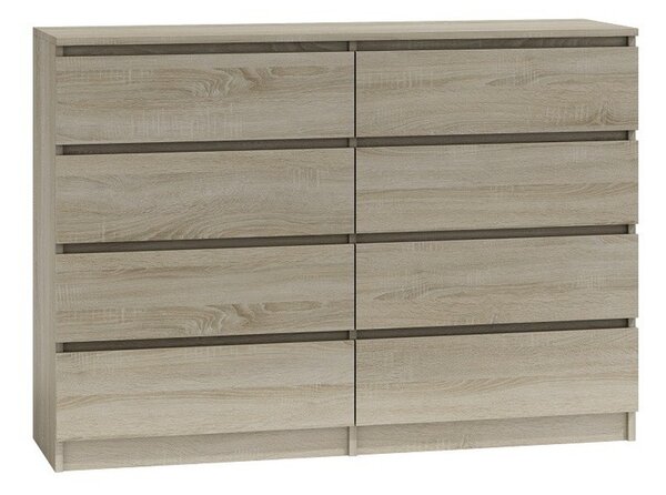 Komoda 8 zásuviek Malva 140 cm Dub Sonoma
