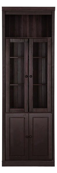 Hnedá vitrína z borovicového dreva 74x223 cm Anita – Støraa