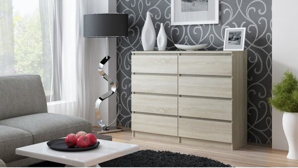 Komoda 8 zásuviek Malva 140 cm Dub Sonoma