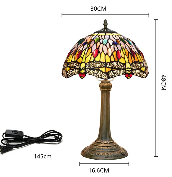 Dragon Color stolná lampa tiffany 224
