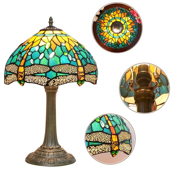Dragon Azur-Orange stolná lampa tiffany 222