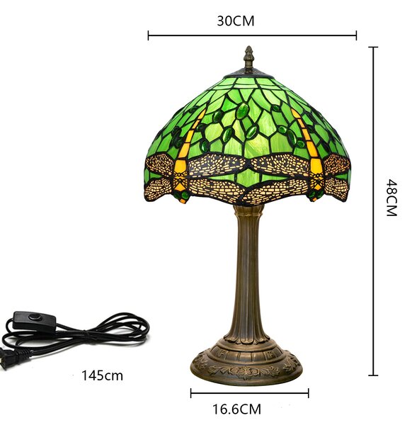Dragon Green stolná lampa tiffany 223