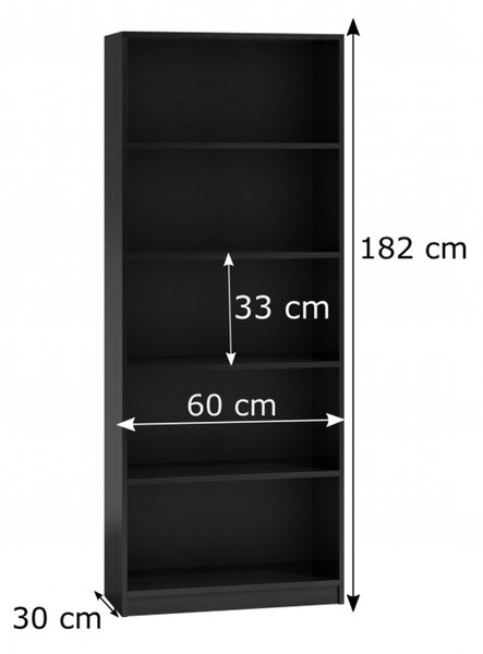 Regál 60 cm čierny