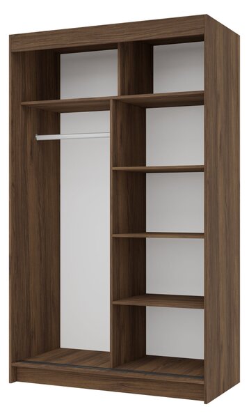 Mirjan24 Skriňa so zrkadlom Acidoni III 120 cm, Farby: Orech Warmia / Orech Warmia + čierna 5903211532993