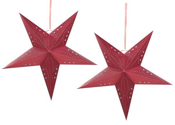 Set 2 ks závesných hviezd 60 cm Monti (červená trblietavá). Vlastná spoľahlivá doprava až k Vám domov. 1081571