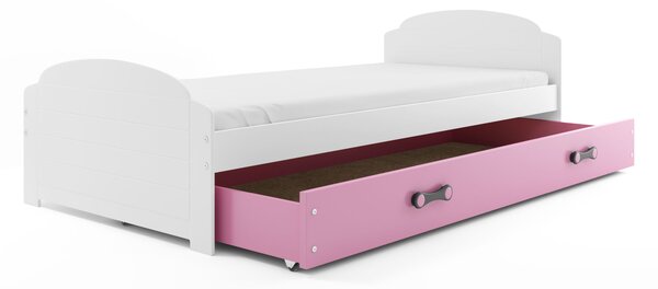 HRUŠKA Posteľ LILI 200x90 biela - ružová