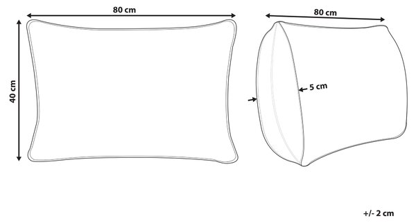 Vankúš na spanie biely bavlna japara 40 x 80 cm polyesterová výplň vysoký profil