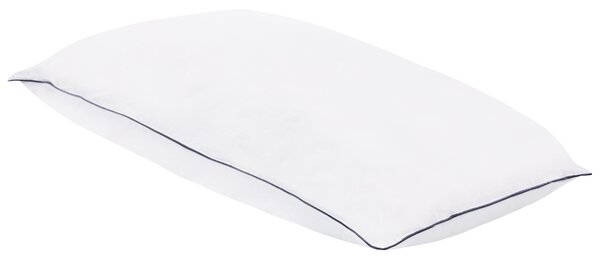 Vankúš na spanie biely bavlna japara 40 x 80 cm polyesterová výplň vysoký profil