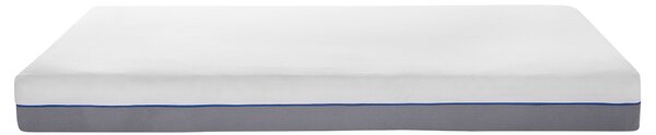 Matrac z pamäťovej peny biely 80 x 200 cm tvrdý so snímateľným poťahom na zips