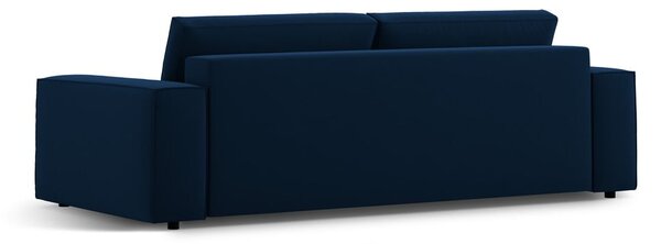 Tmavomodrá zamatová rozkladacia/s úložným priestorom pohovka 247 cm Jodie – Micadoni