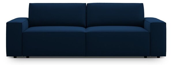 Tmavomodrá zamatová rozkladacia/s úložným priestorom pohovka 247 cm Jodie – Micadoni