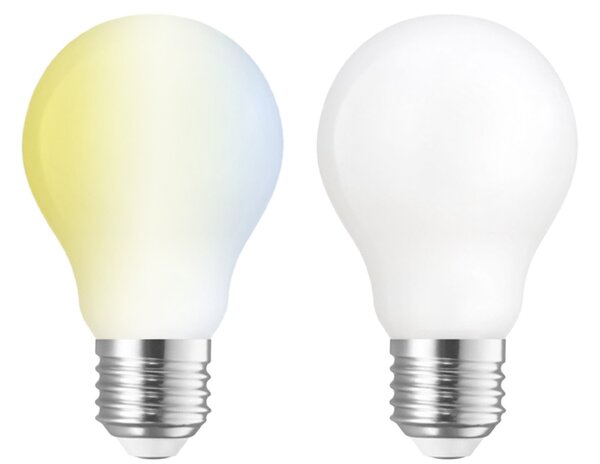 Spectrum LED Inteligentná LED žiarovka GLS 5W E-27 CCT COG Milky s premenlivou farbou svetla