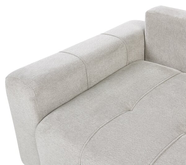 3-miestna pravá rohová rozkladacia pohovka svetlosivá látková čalúnená s úložným priestorom moderný štýl nábytok do obývačky