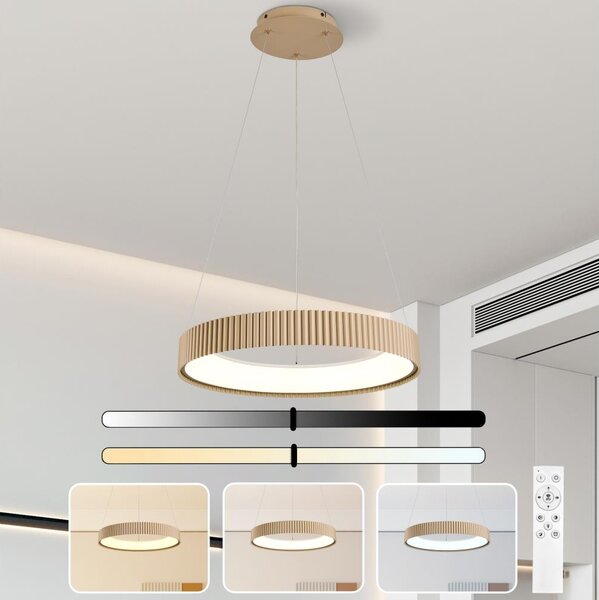 Brilagi - stmievateľný LED závesný luster FALCON MODERN LED/30W/230V 40 cm béžová s diaľkovým ovládačom
