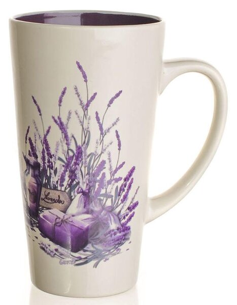 Banquet Keramický hrnček vysoký LAVENDER 450 ml