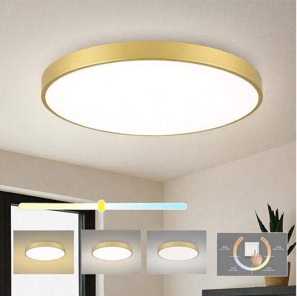 Brilagi -LED stropné svietidlo POOL LED/100W/230V 3000/4000/6000K pr. 80 cm zlaté