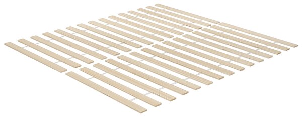 Drevená posteľ svetlohnedá borovicové drevo 160 x 200 cm rám postele s lamelovým čelom a roštom minimalistický dizajn