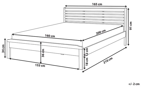 Drevená posteľ svetlohnedá borovicové drevo 160 x 200 cm rám postele s lamelovým čelom a roštom minimalistický dizajn