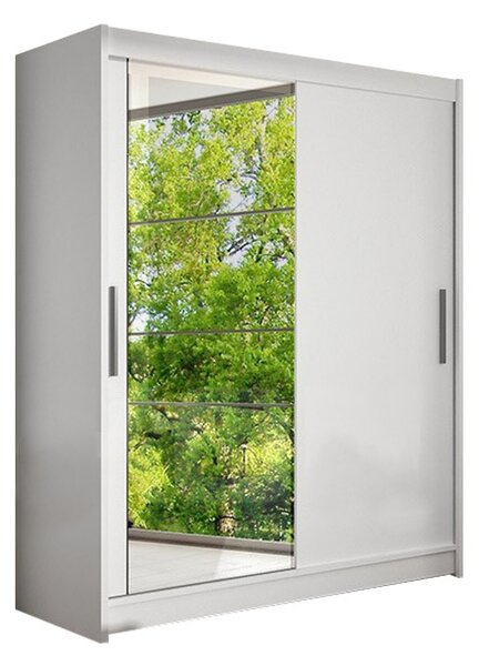 Veľká šatníková skriňa WESTA VI biela šírka 150 cm