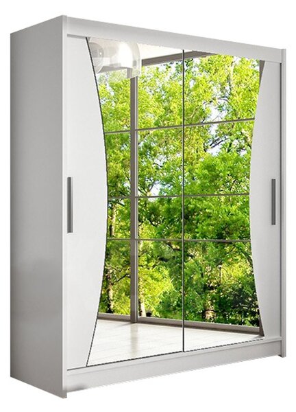 Veľká šatníková skriňa WESTA X biela šírka 150 cm