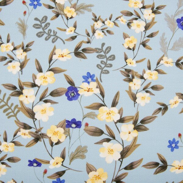 Sada 2 vonkajších vankúšov modrá polyester 45 x 45 cm štvorcová kvetinový vzor dekoračný vankúš záhrada terasa