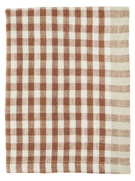 Bavlnená utierka Burnt Orange Checked