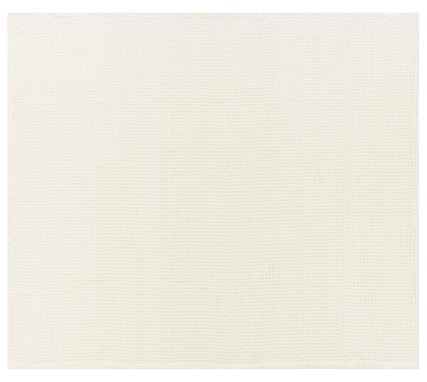 Prikrývka svetlobéžová bavlnená 200 x 220 cm vafľový vzor deka na posteľ textilné doplnky spálňa obývacia izba