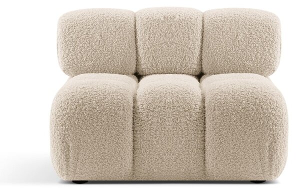Béžový modul pohovky z textílie bouclé (stredový diel) Bellis – Micadoni Home
