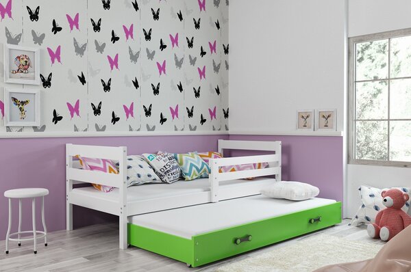Detská posteľ s výsuvnou posteľou ERYK 200x90 cm Sivá Sivá