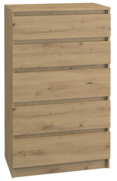 Komoda Malva 5 zásuviek dub artisan
