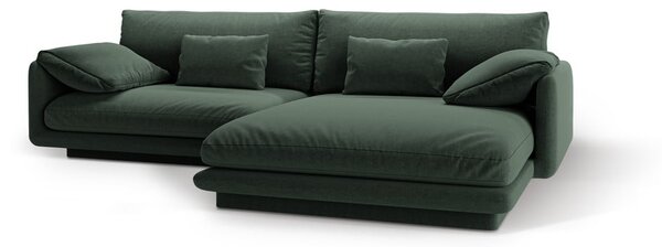 Tmavozelená rohová pohovka (pravý roh) Torino – Micadoni Home