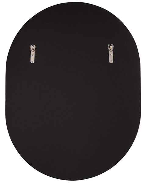 Nástenné zrkadlo ružovozlatá biela sivá MDF sklo mramorový efekt 65 x 60 cm oválny tvar dekoratívny rám moderný štýl doplnky