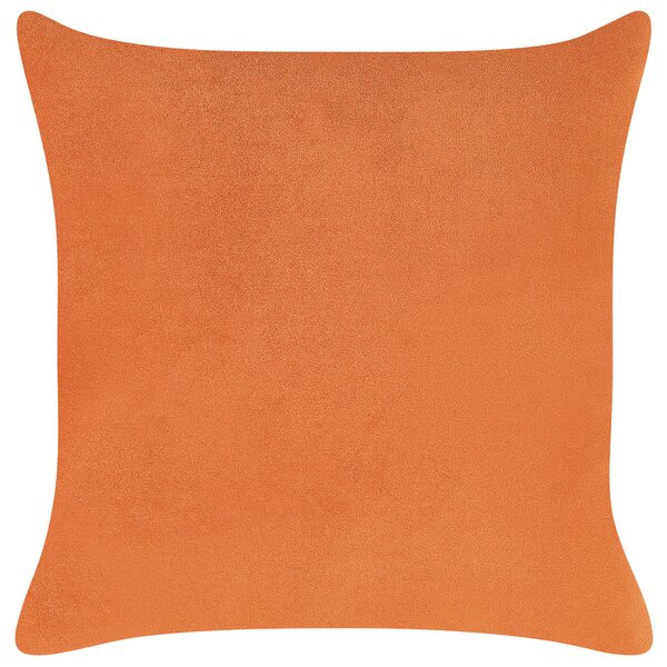 Leňoška oranžová zamatová 2-miestna pravostranná retro minimalistický štýl obývacia izba