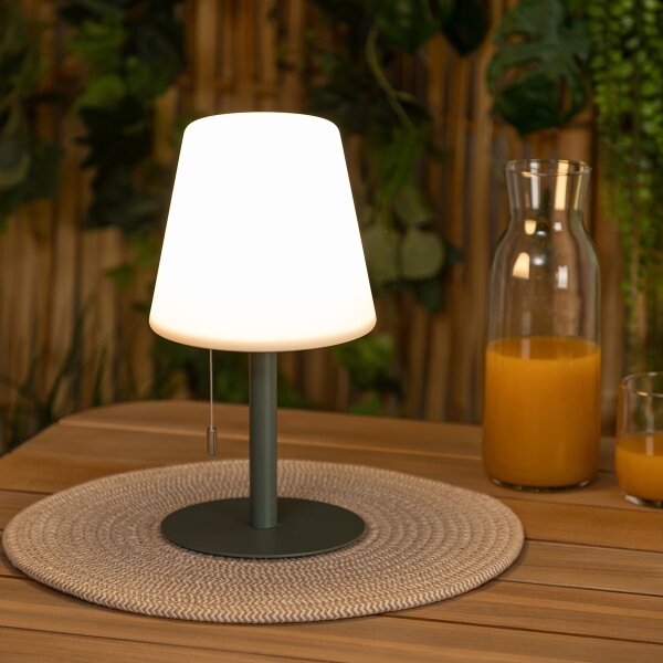 Atmosphera - LED RGB Nabíjacia vonkajšia stolná lampa ZACK LED/3,7V IP44 zelená