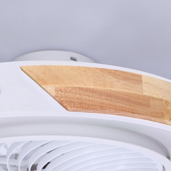 Brilagi-LED Stmievateľné svietidlo s ventilátorom LED/30W/230V 3000-6500K biela/dub + DO