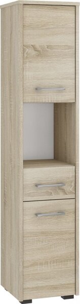 Kúpeľňová skrinka Fin 2D 1SZ 1W dub sonoma