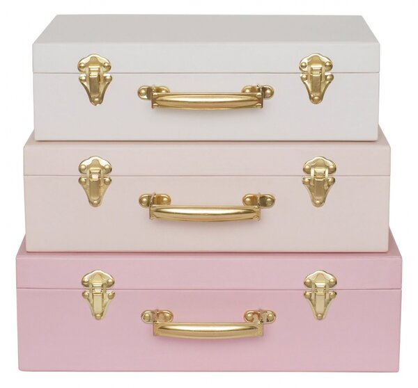 Jabadabado Úložné boxy kufríky ružové