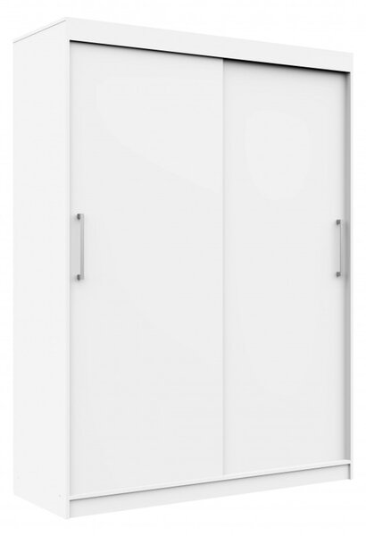Šatníková skriňa posuvná 150 cm CLP MONO biela