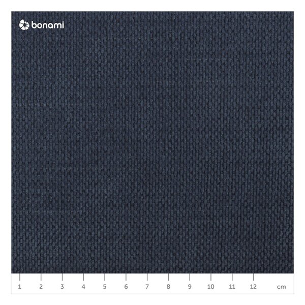 Tmavomodrá čalúnená dvojlôžková posteľ s úložným priestorom s roštom 180x200 cm Lupine – Micadoni