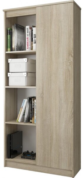 Regál R 80 cm 1 dvierka 6 poličiek dub sonoma