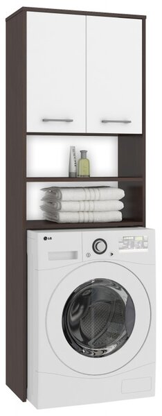 Regál nad pračku Fin MIX wenge/biela